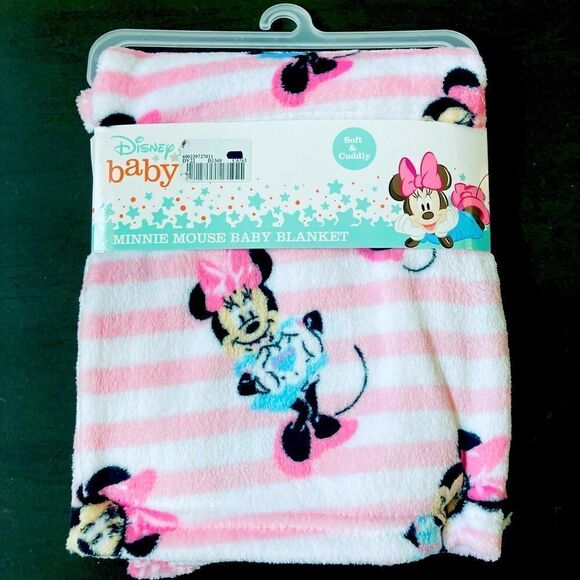 Disney Minnie Mouse Plush Girls Baby Blanket - Picture 1 of 3